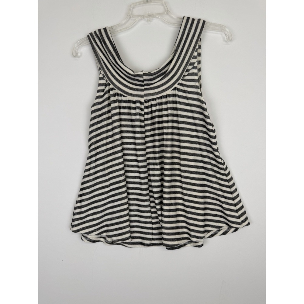 ANTHROPOLOGIE By Together Black and White striped top,‎ size Small Women's - Picture 3 of 3